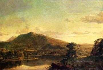 湖池の滝 Painting - ニューイングランドの風景の中の人物 ハドソン川のフレデリック・エドウィン教会